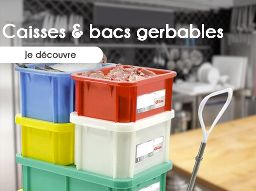 Caisses de stockage et bacs gerbables